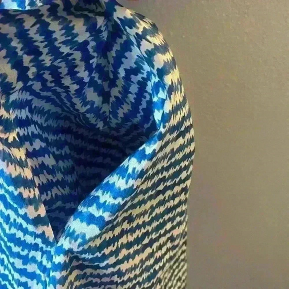 Tucker NYC Safari Shirt dress Colbalt Sound NWT Size XS - Picture 4 of 5